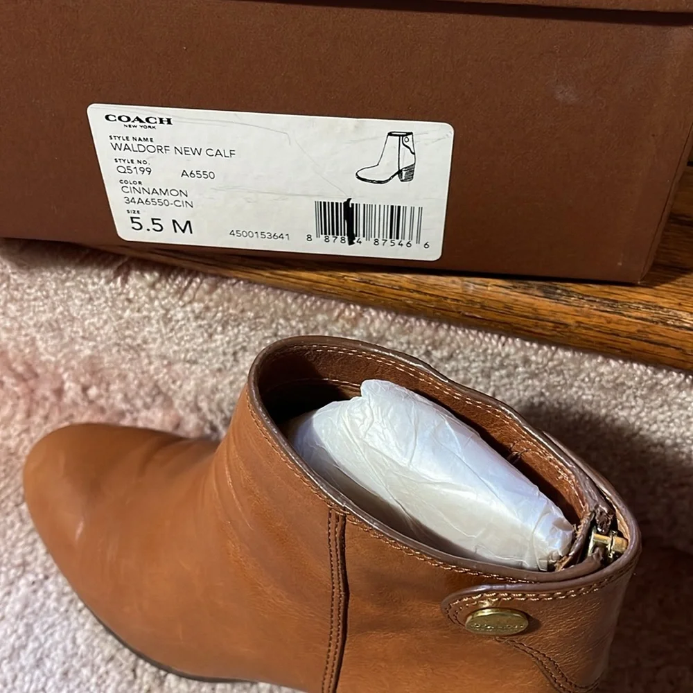 COACH Waldorf Bootie Cinnamon 5.5 M - Picture 10 of 11